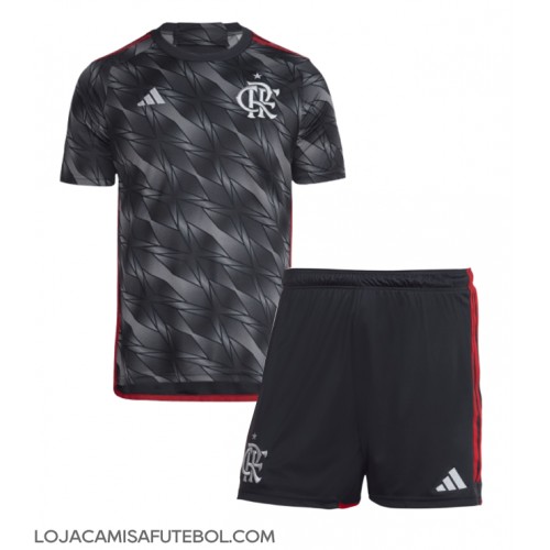 Camisa de Futebol Flamengo Equipamento Alternativo Infantil 2024-25 Manga Curta (+ Calças curtas)